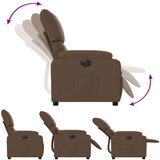  Električni naslonjač od tkanine smeđi | shoptok.hr