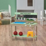 Kinder Home Dječja drvena kuhinja vrtna 80x37x88 cm 2424 Slike