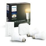 Philips hue set beli ambinece 9.5w E27 A19 (3hue sijalice + bridge + dimmer) | ePonuda.com