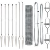 vidaXL Evropska ograja z 7 končnimi stolpi 1.5x10 m Galvanizirano jeklo | Shoptok.si