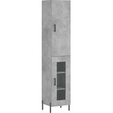  Visoka komoda siva betona 34,5x34x180 cm od konstruiranog drva | shoptok.hr