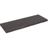 vidaXL Stenska polica temno siva 140x50x6 cm obdelana trdna hrastovina Cene