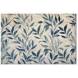  Slika - Leaves in Blue Color Delicate Botanical Motif 90x60 Akustična | shoptok.hr
