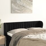  Uzglavlje s ušima crno 147x23x78/88 cm baršunasto | shoptok.hr