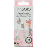 innoGIO GIOGiraffe Spare Heads for Sonic Toothbrush nadomestne glave za sonično baterijsko zobno ščetko za otroke Pink 2 kos