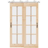 vidaXL Oprema za drsna vrata 183 cm nerjaveče jeklo srebrne barve | Shoptok.si