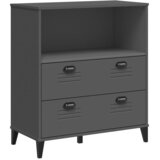  Visoka komoda VIKEN antracit siva 80x40x200 cm masivna borovina | shoptok.hr