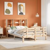 vidaXL Knjižna postelja brez vzmetnice 140x190 cm trdna borovina | Shoptok.si