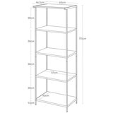 YAMAZAKI Mat bijeli željezni regal 60x170x46,5 cm Tower – | shoptok.hr