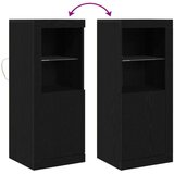  Komoda s LED svjetlima Crna Hrast 41x37x100 cm | shoptok.hr