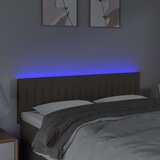  LED uzglavlje smeđesivo 144x5x78/88 cm od tkanine | shoptok.hr