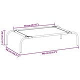 vidaXL Povišeni krevet za pse sivi 90x50x20 cm tekstil i čelik | shoptok.hr