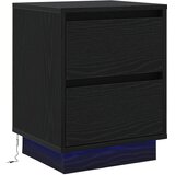  Noćni ormar s ladicama 2 pcs Crni hrast 39 x 34,5 x 50 cm | shoptok.hr