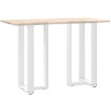  Noge za barsko mizo v obliki črke T, 2 kosa, bele barve, 40x35x(90-91) cm, jeklo | Shoptok.si