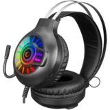  Slušalice sa mikrofonom gaming RAMPAGE RM-K44 ZENGIBAR Black 7.1 Surround RGB Light Effect Gaming Headset with Flexivle long Mi Cijene
