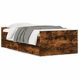 Furnova Posteljni okvir s predali dimljen hrast 75x190 cm, (21934432) | Shoptok.si