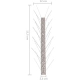  20-dijelni set šiljaka za zaštitu od ptica u 4 reda 10 m čelik | shoptok.hr