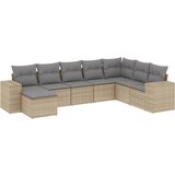 Maison Chic Seti vrtnega pohištva - Vrtna garnitura - Vrtni pohištvo set 8-delna z blazinami bež poli ratan, (21800936) | Shoptok.si