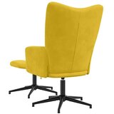  Stolica za opuštanje s osloncem za noge boja senfa baršunasta | shoptok.hr