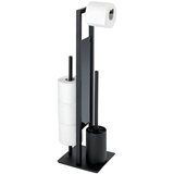 Wenko 3v1 set inox stekleno stojalo in držalo za WC papir in ščetko | Shoptok.si