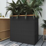 Maison Chic Vrtno korito - Lonček za rože črno 80x40x80 cm poli ratan, (22057420) | Shoptok.si