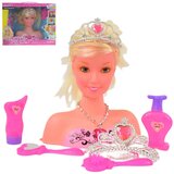 Magic Toys Angell: Glava lutke za delanje pričeske in česanje, s tiaro in dodatki 21 cm | Shoptok.si
