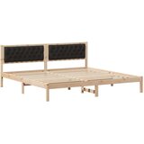  Konstrukcija postelje z vzglavjem Črna 200 x 200 cm blago, (5000084082) | Shoptok.si
