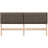  Tapecirani uzglavlje Smeđa i taupe 200 cm Čvrsto borovo drvo | shoptok.hr