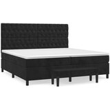  The Living Store Box spring postelja z vzmetnico črna 200x200 cm žamet - Box Spring Postelja, (21492031) | Shoptok.si
