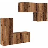  TV zidna jedinica 5 kom. Staro drvo Konstruirano drvo Smeđa 40,5 x 30 x 102 cm | shoptok.hr