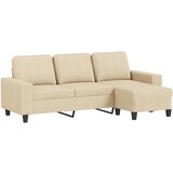Maison Chic kavč - Sofa - Kanape trosed s stolčkom za noge krem 180 cm blago, (21727636) | Shoptok.si