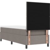  posteljna vzmetnica s posteljno okvirjem in LED lučko taupe 80x200 cm tkanina, (22082557) | Shoptok.si