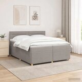  Boxspring krevet s madracem Sivosmeđa 200 x 200 cm Tkanina - Sivosmeđa 200 x 200 cm Dizajn linija | shoptok.hr