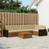  Set vanjskih sofa 6 kom. Prirodna i bež Poliester | shoptok.hr