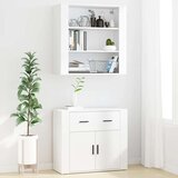  Visoka omara bel inženirski les, (20653441) | Shoptok.si