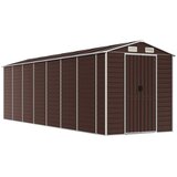  Vrtna kućica smeđa 191x640x198 cm pocinčani čelik | Eponuda.com