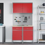  Radni ormar s ladicama 5 kom. Crvena Inženjerska drva i čelik | shoptok.hr