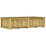 Dvignjeno cvetlično korito 196x100x50 cm impregnirana borovina - - Rjava - 90.4 - 196 x 100 x 50 cm - 2025-vidaXL-TOPSELLER