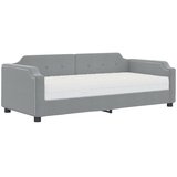  Dnevni krevet s madracem svjetlosivi 100 x 200 cm od tkanine | shoptok.hr