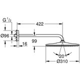Grohe nadglavna prha Rainshower Mono 310 26558000 | Shoptok.si