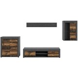 MID.YOU Dnevni Regal Jam, Videz Starega Lesa, 4-Delni | Shoptok.si