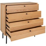 House Nordic Visoka komoda u dekoru hrasta u prirodnoj boji 80x85 cm Kyoto – | shoptok.hr
