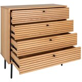 House Nordic Visoka komoda v hrastovem dekorju v naravni barvi 80x85 cm Kyoto – | Shoptok.si