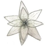  Blossom, novogodišnji cvet, srebrna, 22cm ( 780605 ) Cene