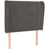  Vzglavje z ušesi temno sivo 93x23x118/128 cm žamet, (20932856) | Shoptok.si