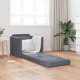 SOFA Tlačni kavč enojni pretvornik iz žameta 74x77x81 cm temno siva, (22054565) | Shoptok.si