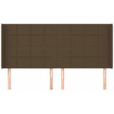 Uzglavlje s ušima tamnosmeđe 163x16x118/128 cm od tkanine | shoptok.hr