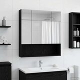  Kupaonski ormar s ogledalom Zidne Crni hrast 60 x 14.5 x 70 cm | shoptok.hr