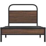 vidaXL Posteljni okvir brez vzmetnice 90x200 cm rjav hrast inž. les | Shoptok.si