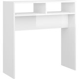 Maison Chic konzolna miza - miza ob steni visok sijaj bela 78x30x80 cm inženirski les, (21786359) | Shoptok.si
